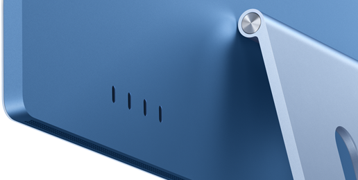 Rückansicht des iMac mit Thunderbolt Anschlüssen